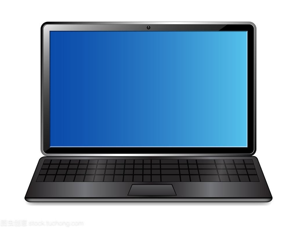 空白屏幕筆記本電腦矢量圖 網(wǎng)絡(luò)信息的視覺(jué)隱喻